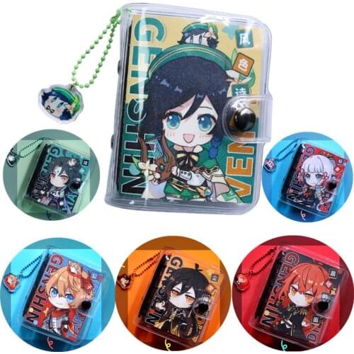 Game Genshin Impact Xiao Albedo Diluc Zhong Li Cosplay PVC Loose-leaf Notebook Page Leaf Diary Book Stationery Pendant Gift