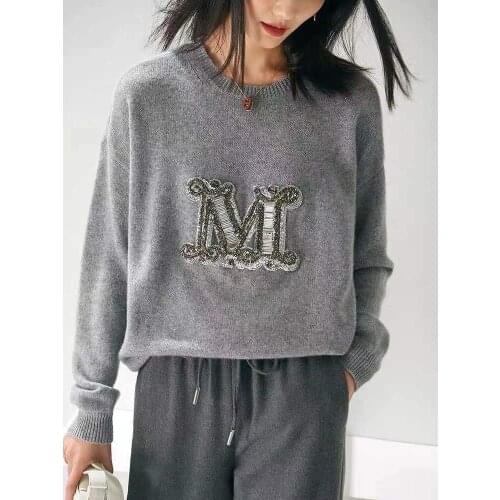 Women Sweater 2021 Cashmere Sweater Woolen Sweater Womens Knitwear Monogrammed Sweater Pullover