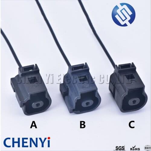 1 Set 1 Pin female Oil Pressure Sensor Connector Plug Horn 1.5mm Socket For Audi VW Jetta Golf GTI Passat 1J0937081 with wires