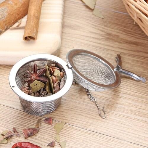 1pcs Tea Strainer Stainless Steel Infuser Tea Locking Ball Tea Spice Mesh Herbal Ball Cooking Kitchen Accessories