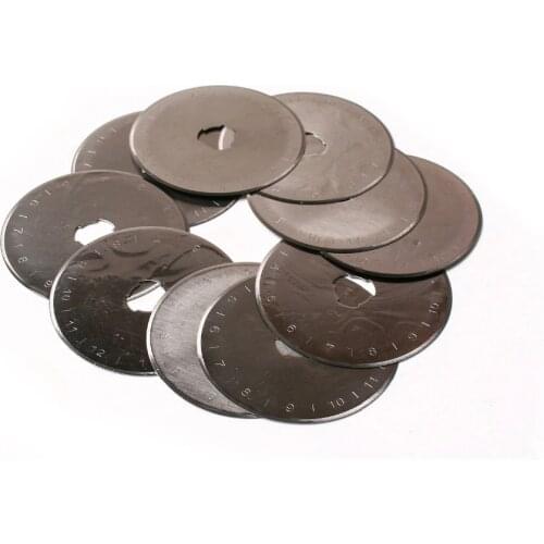 10pcs 45MM Patchwork Fabric Leather Craft Steel Circular Rotary Cutter Refill Blades Sewing Quilting fits Olfa Fiskars cutters