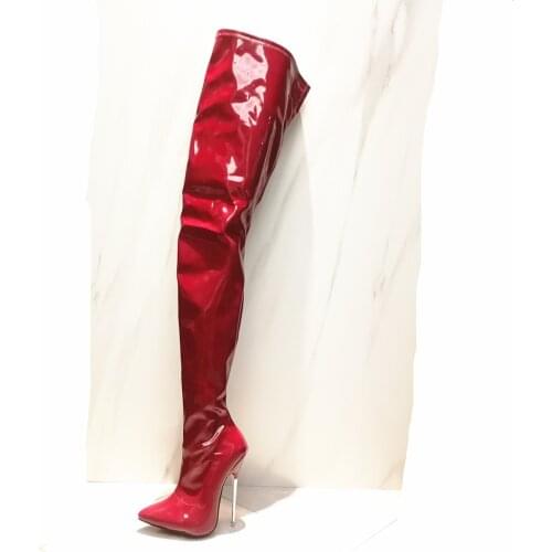 6.3in High Height Sex Boots Party Boots Stiletto Heel Over-The-Knee Boots Metal Heel US Size 5-13 No.718-8