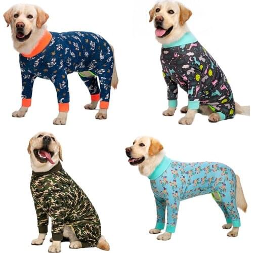 Large Dog Camouflage Jumpsuit Clothing Pajamas Big Dog Cloth Outfit French Bulldog Corgi Samoyed Husky Labrador Golden Retriever