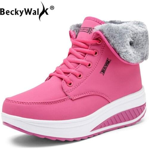 Autumn Winter Casual Shoes Woman Platform Ankle Boots for Women Plush Sneakers Comfortable Thicken Warm Women Snow Boots WSH3418