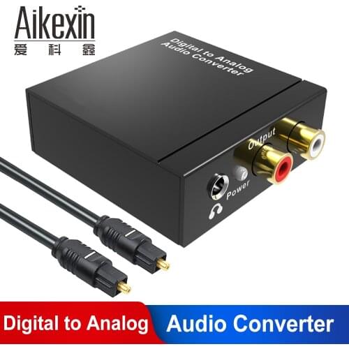 Digital to Analog Audio Converter 192KHz DAC Optical to RCA Audio Adapter Coxial Toslink to Analog RCA 3.5mm Jack Adapter