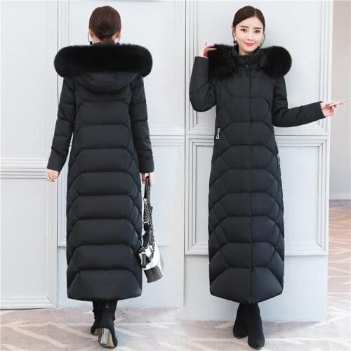 Long Winter Coat Female Thick Womens Down Jacket + Real Fox Fur Hooded Elegant Duck Down Jackets Women Clothes 13 s