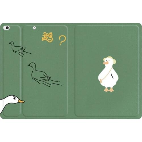 For Ipad Air 3 4 10 2 Pro 11 Mini 4 5 Case 2020 Ultra-thin Anti-fall Protective Cover Cartoon Cute Goose