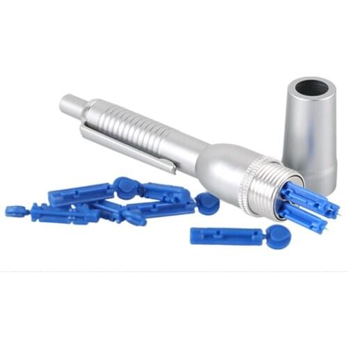 Acupuncture massage three head phlebotomy needle pen lancing pen lancet point pen with 4 boxes lancet needletina