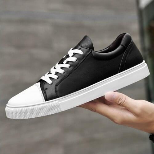 Luxury Brand Men Fashion White Sneakers Spring Autumn Casual Genuine Leather Mens Shoes High Quality Lace-up Sneakers