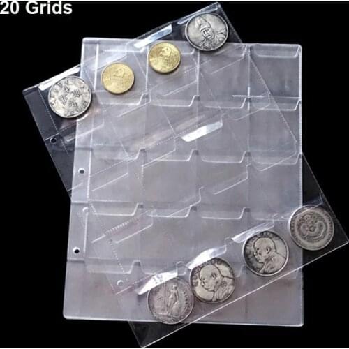 LOT X 10PCS, 20pockets direct fit coin less 45mm. PCCB ALBUM BINDER INSERT PAGE SHEETS 9-HOLE Standard