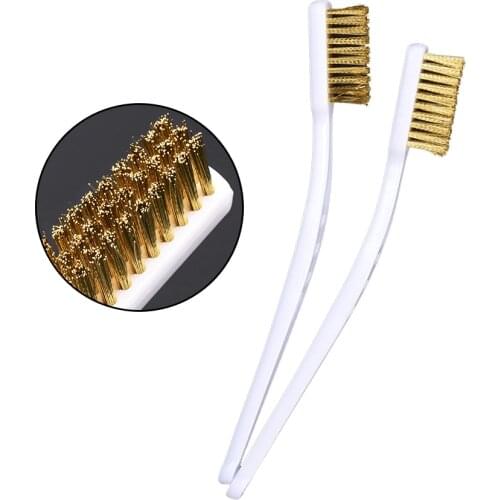 Copper Wire Toothbrush Cleaning Copper Brush Handle 3D Printer Cleaner For Hotend J-head Heater Block Nozzle Cleaning Hotbed