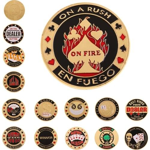 Metal Banker Chips Press Card Poker Chips Accessories Souvenir