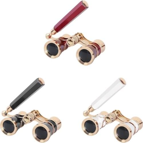 Mini Protable Vintage Glasses Binocular Telescope with Handle Fashion Elegant New 2020