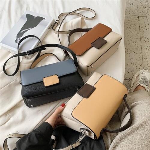 100% Genuine Leather Fashion Panelled Shoulder Bags High Quality Crossbody Bag Luxury Handbags Women Bags Designer Casual Totes