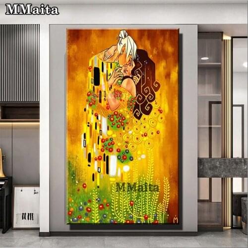 Gustav Klimt lover kiss 5d diamond painting cross stitch full square/round drill rhinestone embroidery kits Abstract Love GG5706