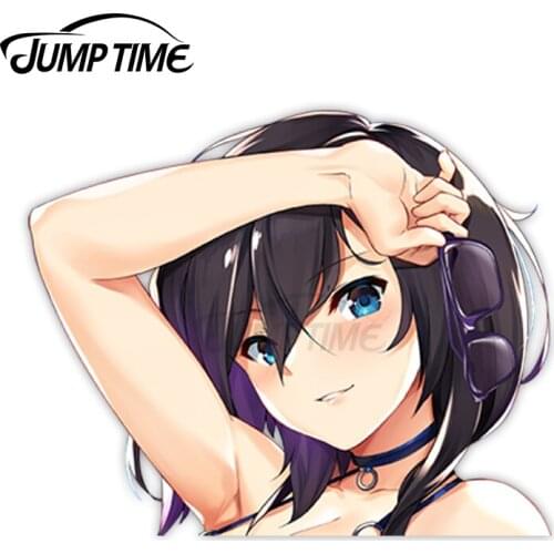 Jump Time Azur Lane Ark Royal 8.7 Cute Anime Girl Peeker Vinyl Decal Window Waifu Car Stickers