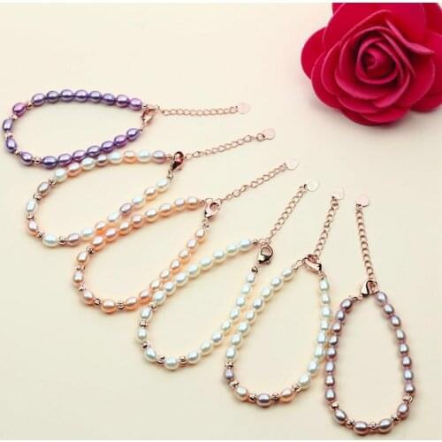 WHOLESALE HOT CHEAP Freshwater Real Natural Pearl Bracelet Bangle for Women Lady Beautiful Jewelry Party Gift 10pcs/lot