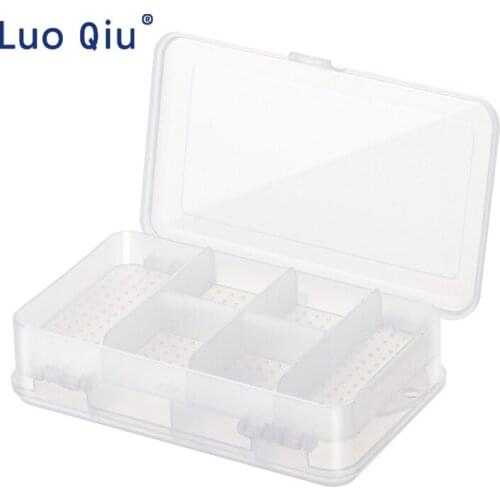Plastic rectangular double-sided storage box earrings, jewelry buckets, beads boxes, container display organizers