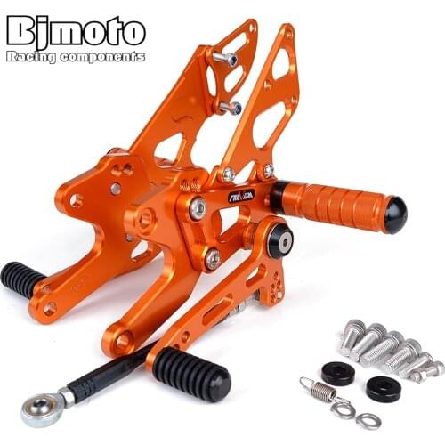 BJMOTO For Super Duk e 1290 Duke1290 R/GT 2014-2019 Motorcycle CNC Adjustable Rear Set Rearsets Footrest Foot Rest