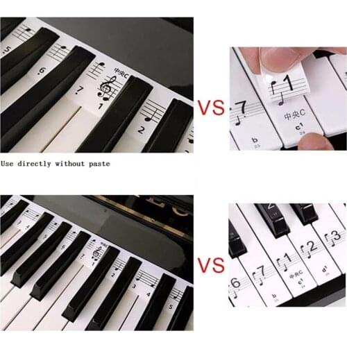 Transparent Piano Sticker 88 Key Piano Keyboard Sticker Electronic Keyboard 88 Key Piano Stave Note Sticker For Piano Keys