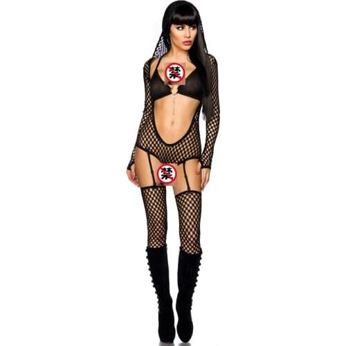 Sexy Hens Stripper Fetish Night Club Party Lace Lingerie Catsuit bodysuit Jumpsuit Fancy dress S18197 UK one size 8-12