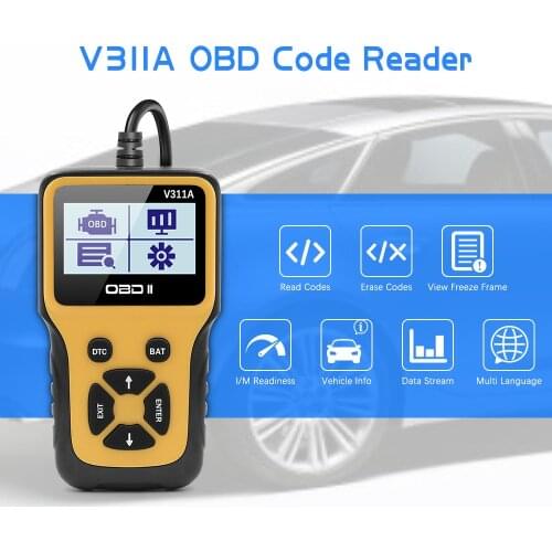 V311A Professional Car Auto OBD OBD2 ELM327 Code Reader Scanner Diagnostic Tool Car Diagnostic Tool Free Update Auto Scan Tool