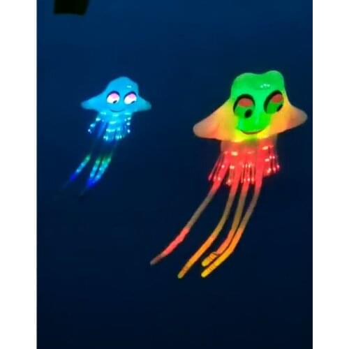 Luminous jellyfish soft kite fish Kite windsock outdoor toys led kite rainbow kite games children outside large power strip