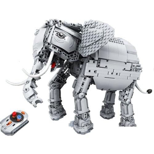 Winner 7107 Creators 1542pcs Creative RC Remote Control Elephant Animal Electric Building Blocks toys for Children