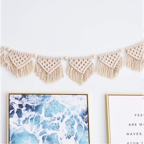 Boho Colourful Knit Pennant Flags Festival Bunting Banners Party Hanging Wedding Hanging Banner Party Garland for Home Decor