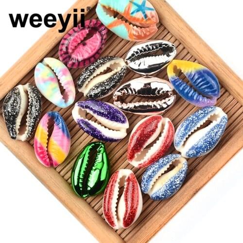 10-17mm Colorful Different Pattern Natural Shell Beads Charm For Jewelry Making Diy Charms Bracelet Necklace Accessories