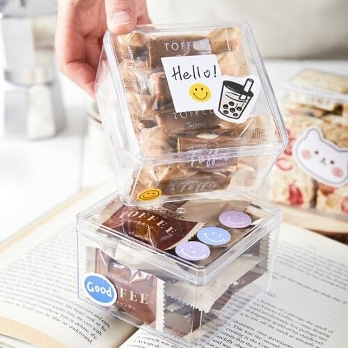 10pcs High quality snack cookies biscuits candy packaging boxes DIY baking decoration hard plastic cake mousse dessert gift box