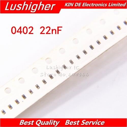 100pcs 0402 22nf 223K 22000pf 50V X7R 10% SMD Ceramic Capacitor