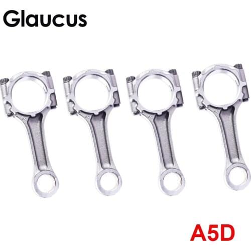 4pcs A5D engine connecting rod conrod for Kia Rio GLS/Pride II 1493cc 1.5L DOHC 16v 2000- OK30C-11210 OK30C 11210 OK30C11210