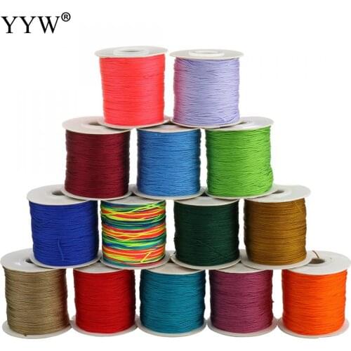 90meter/roll 0.8mm Nylon Cord Thread Chinese Knot Macrame Cord Bracelet Braided String DIY Tassels Beads cord for jewelry making