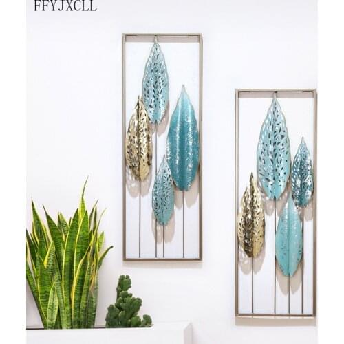 American Creative Framed Wrought Iron Forest Wall Decoration Retro Stereo TV Background Wall Decoration Pendant