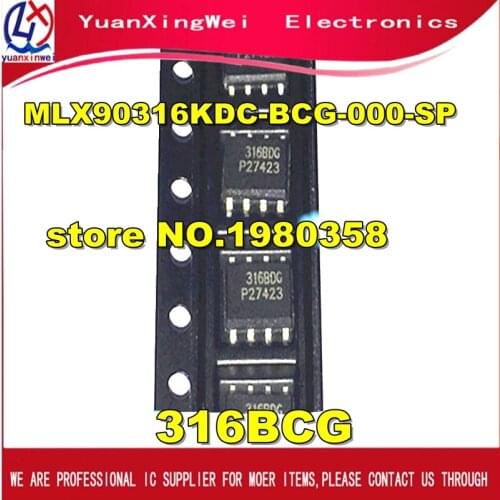 Free Shipping 10pcs/lot 316BCG sop8 mlx90316 mlx90316kdc-bcg ic MLX90316KDC-BCG-000-SP SOP8