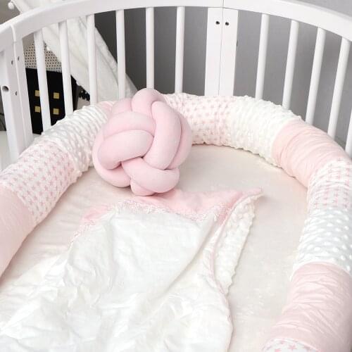 Nodic Baby Bed Fence For Newborn Thick Soft Crib Bumper Protector Washable Cotton Cot Cushion Bedding Set Kids Infant Room Decor