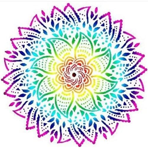 DIY Craft Layering Mandala Stencils for Painting on Wood Walls Art Scrapbooking Stamping Album Decorative Embossing Paper Cards