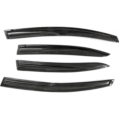 For Honda Civic FB 2012 Sedan 4 Door Carbon Fiber Wind Deflector Glossy Finish Side Rain Eyebrow Fibre Drift Eyelid Tuning Kit