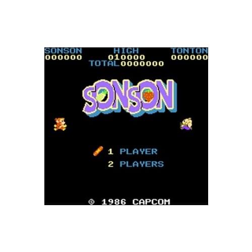 SonSon Region Free 60 Pin 8Bit Game Card For Subor Game Players