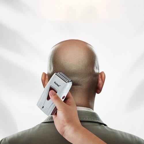 Kemei Barber Electric Shaver for Men USB Cordless Rechargeable Beard Razor Reciprocating Foil Mesh Shaving Machine KM-3382