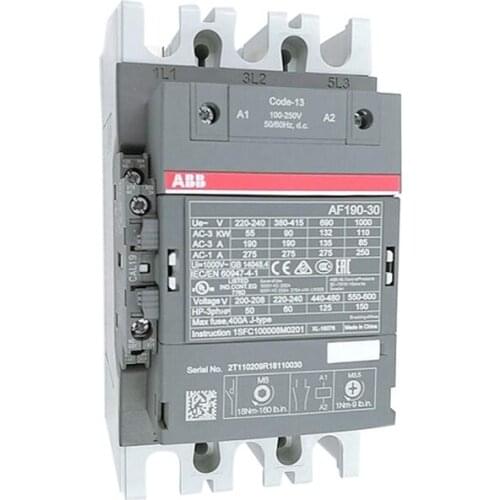 ABB 3-ploe contactors AF series AC/DC operated 1NC+1NO 190A 90kw AF190-30-11-11 AF190-30-11-12 AF190-30-11-13 AF190-30-11-14
