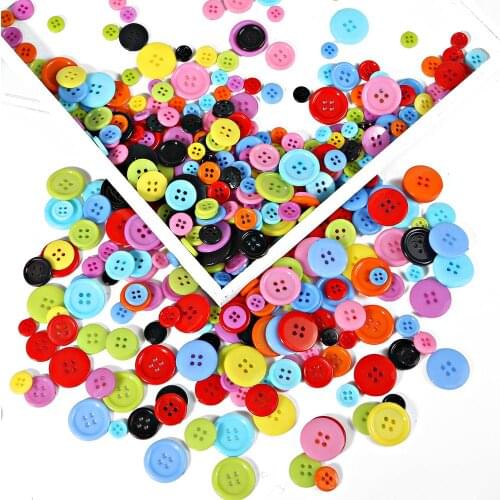 50-100PCS Multi Sizes Round Resin Mini Tiny Buttons Sewing Tools Decorative Button Scrapbooking Garment DIY Apparel Accessories