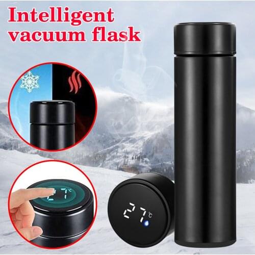 500ml Water Bottle Vacuum Insulated Mug 304 Stainless Steel Led Touches Screen Temperature Display Cup YE-Hot