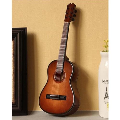 Mini Guitar Miniature Model Wooden Mini Musical Instrument Model