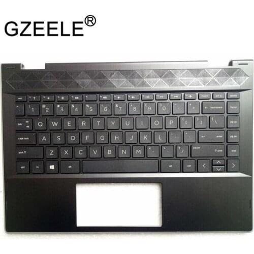 GZEELE new for HP Pavilion X360 14-CD palmrest upper case keyboard bezel top cover US keyboard