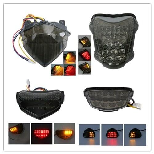 Motorcycle LED Smoke Tail Light Brake Turn Signals For Harley SUZUKI Honda YAMAHA YZF-R1 YZF R1 Motorcycle Accessories