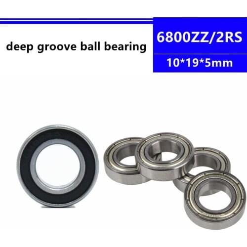 50pcs/100pcs 6800ZZ 6800-2RS 6800Z 6800-2Z 6800RS 6800 L-1910ZZ 10*19*5mm thin wall deep groove ball bearing 10x19x5 mm