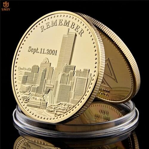 2001.9.11 Century Trade Center terrorist attack The USA Statue Of Liberty Gold Commemorative Coin For Recalling History