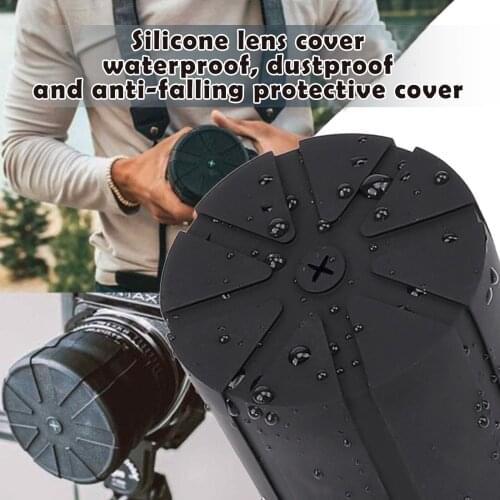Universal Lens Cover For 62mm Diameter Lens Waterproof Lens protective sleeve Black Lens Protection Cover Dropshipping